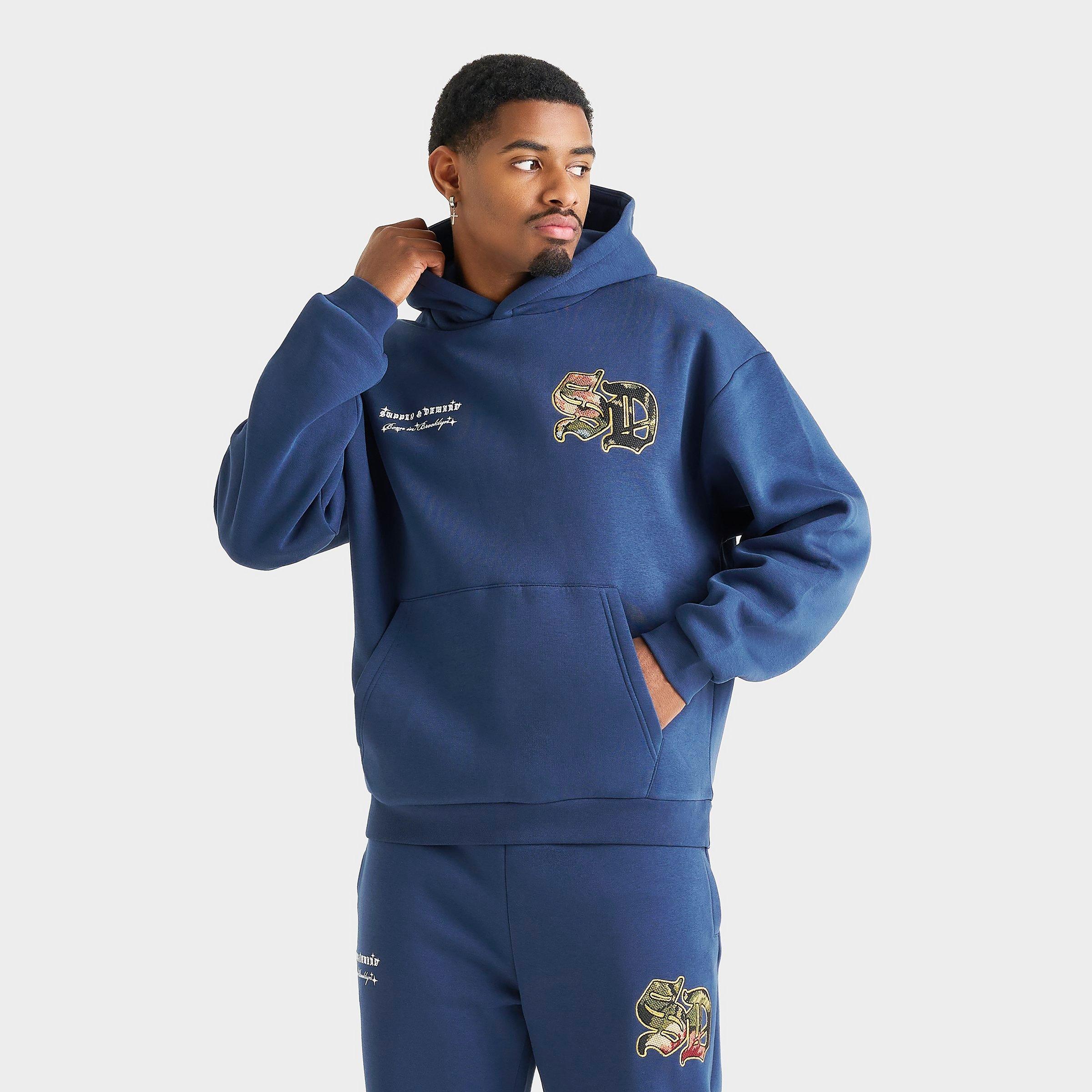 Supply & Demand Men's Floral Logo Fleece Pullover Hoodie