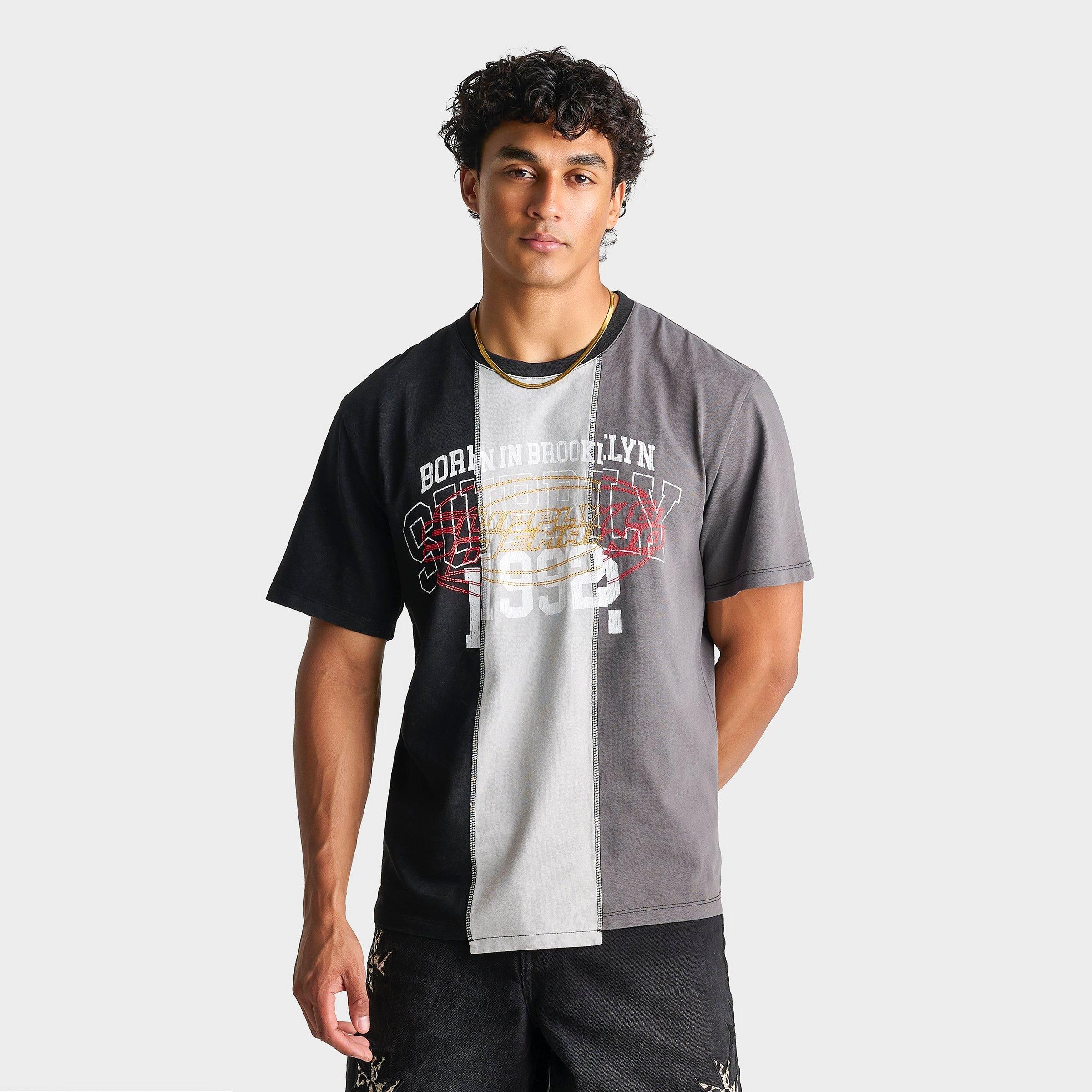 Supply & Demand Men's Knight Tri T-Shirt in Black/Light Grey/Dark Grey Size: Small