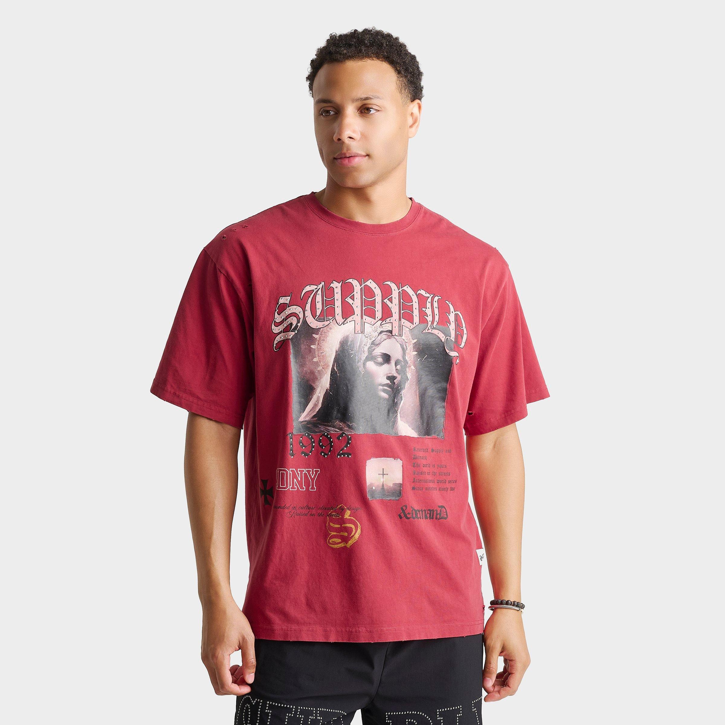 Supply & Demand Men's Contort T-Shirt in Red Wash Size: Large