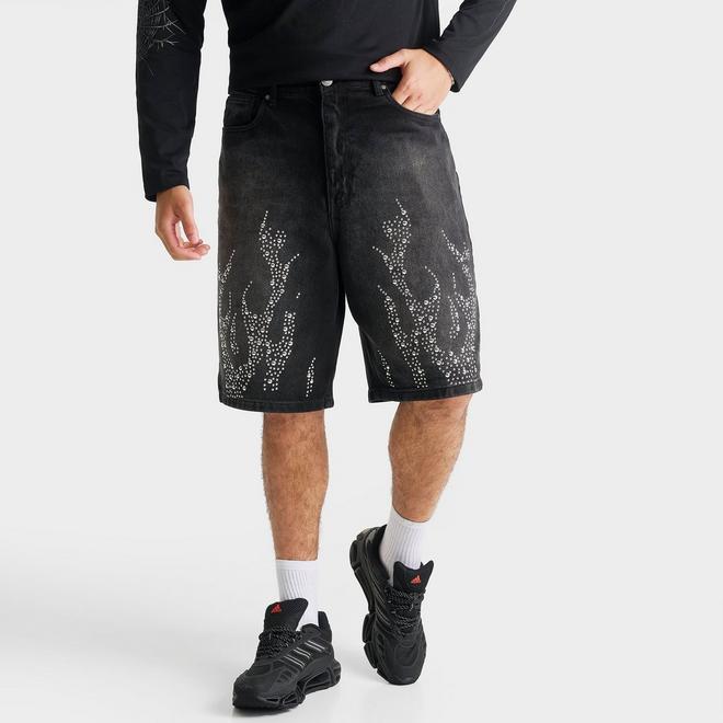 Men's Supply & Demand Flame Denim Shorts