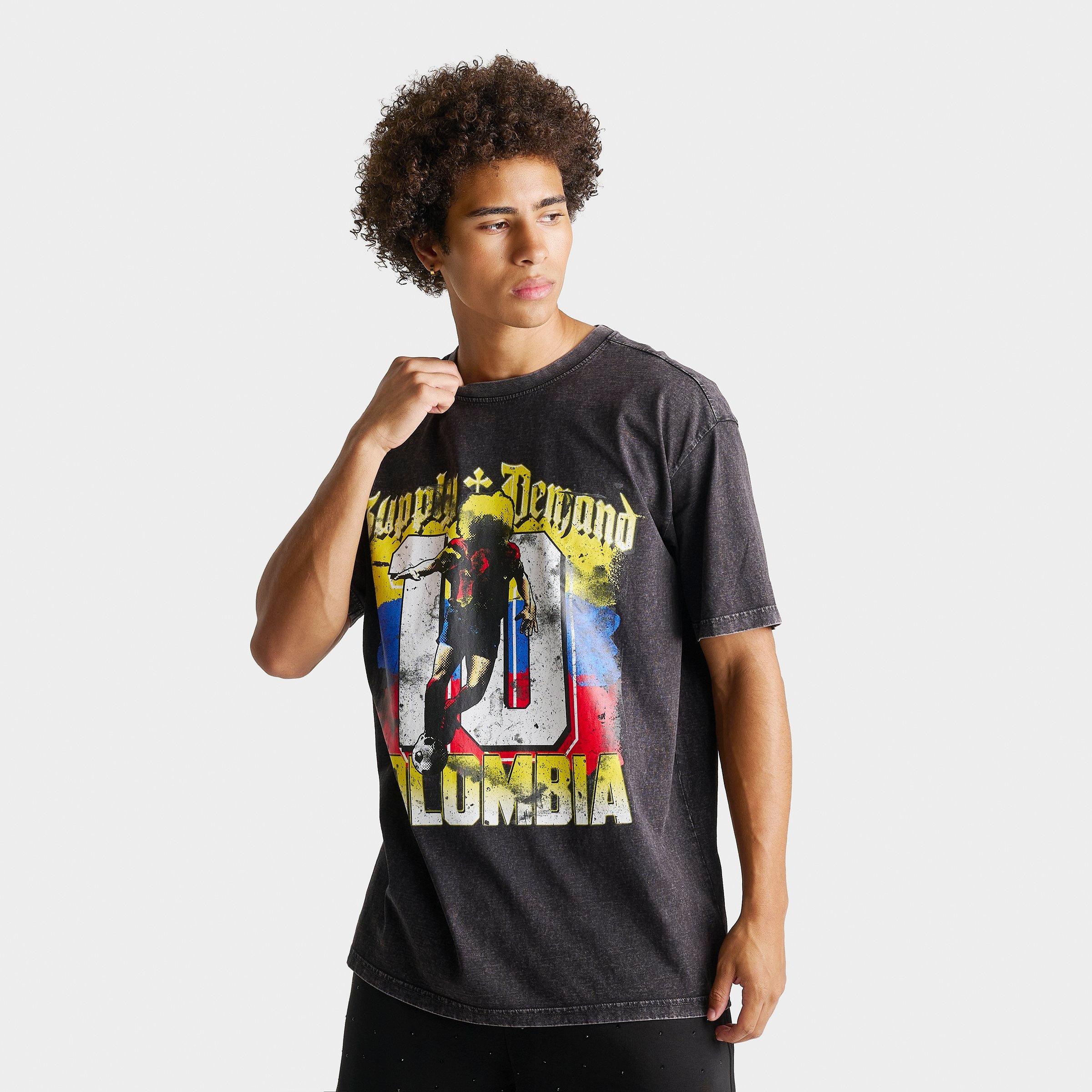 Supply & Demand Men's Colombia Graphic T-Shirt in Black Wash Size: 2XL