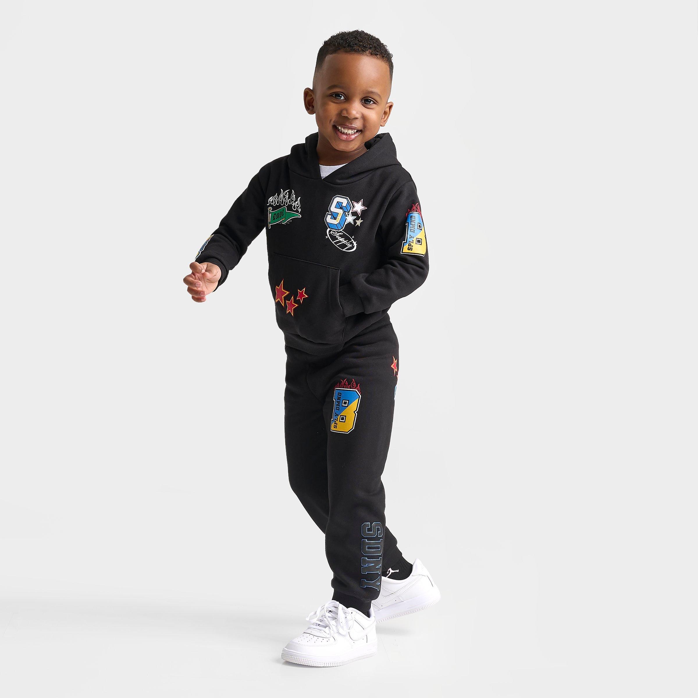 Sonneti Kids Toddler Supply & Demand Montana Pullover Hoodie and Jogger Pants Set in Black Size: 2T
