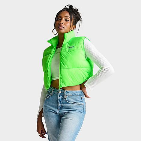 Pink Soda Sport Supply And Demand Women's Haze Cropped Vest In Green 