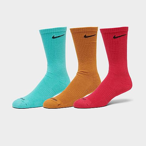 Nike Everyday Plus Cushioned Training Crew Socks (3-Pack) in Red/Blue ...