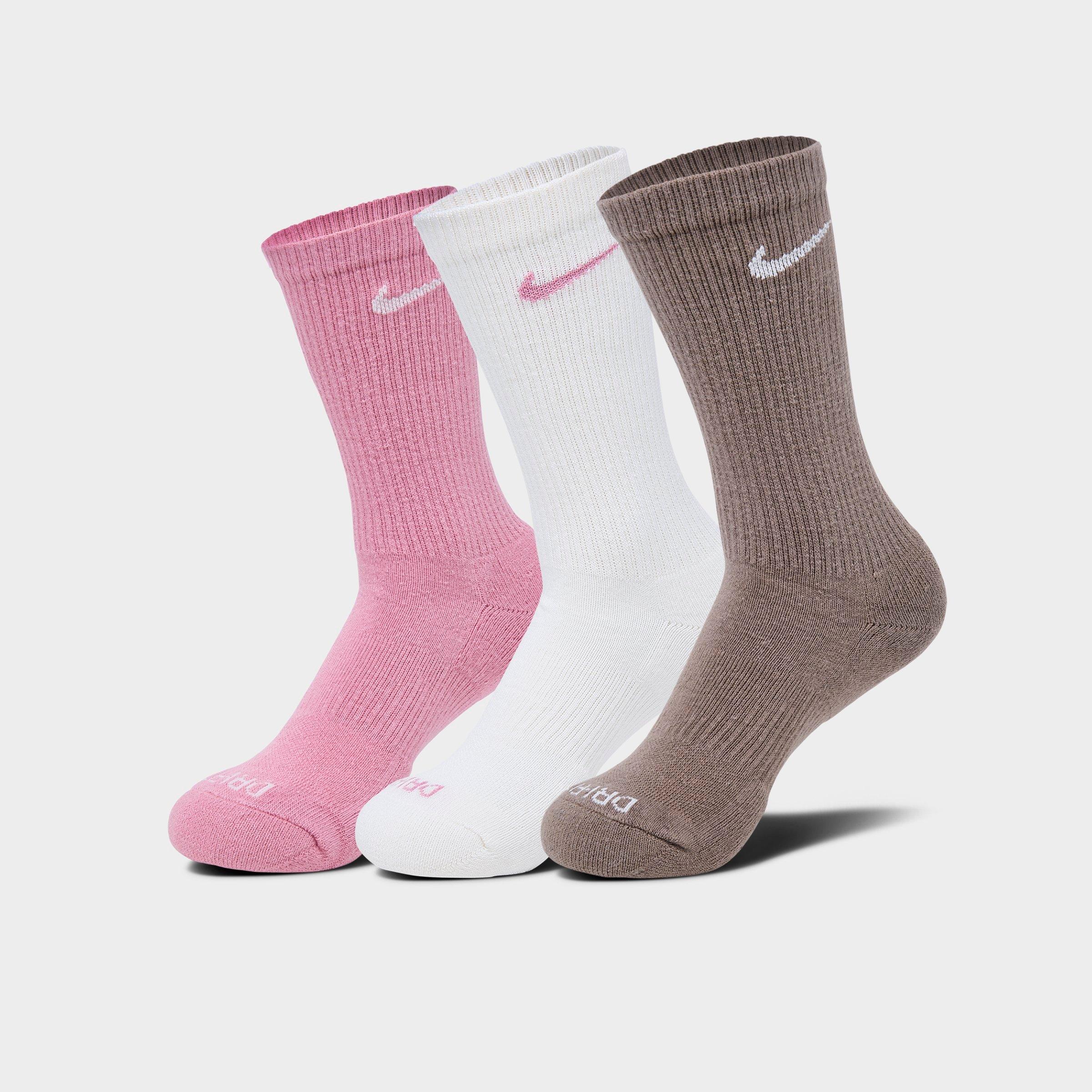 Nike Everyday Plus Cushioned Training Crew Socks (3-pack) Size Large Cotton/polyester/spandex In Multi