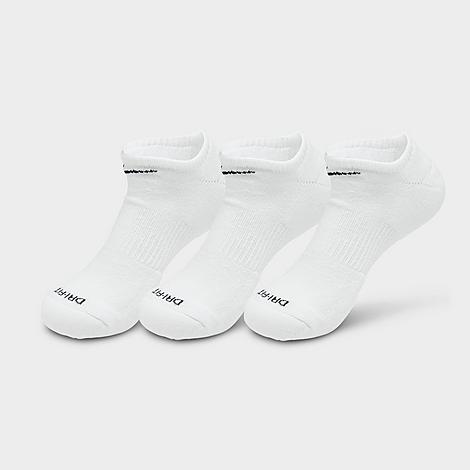 Nike Everyday Plus Cushion Training No-show Socks (3 Pack) In White/black