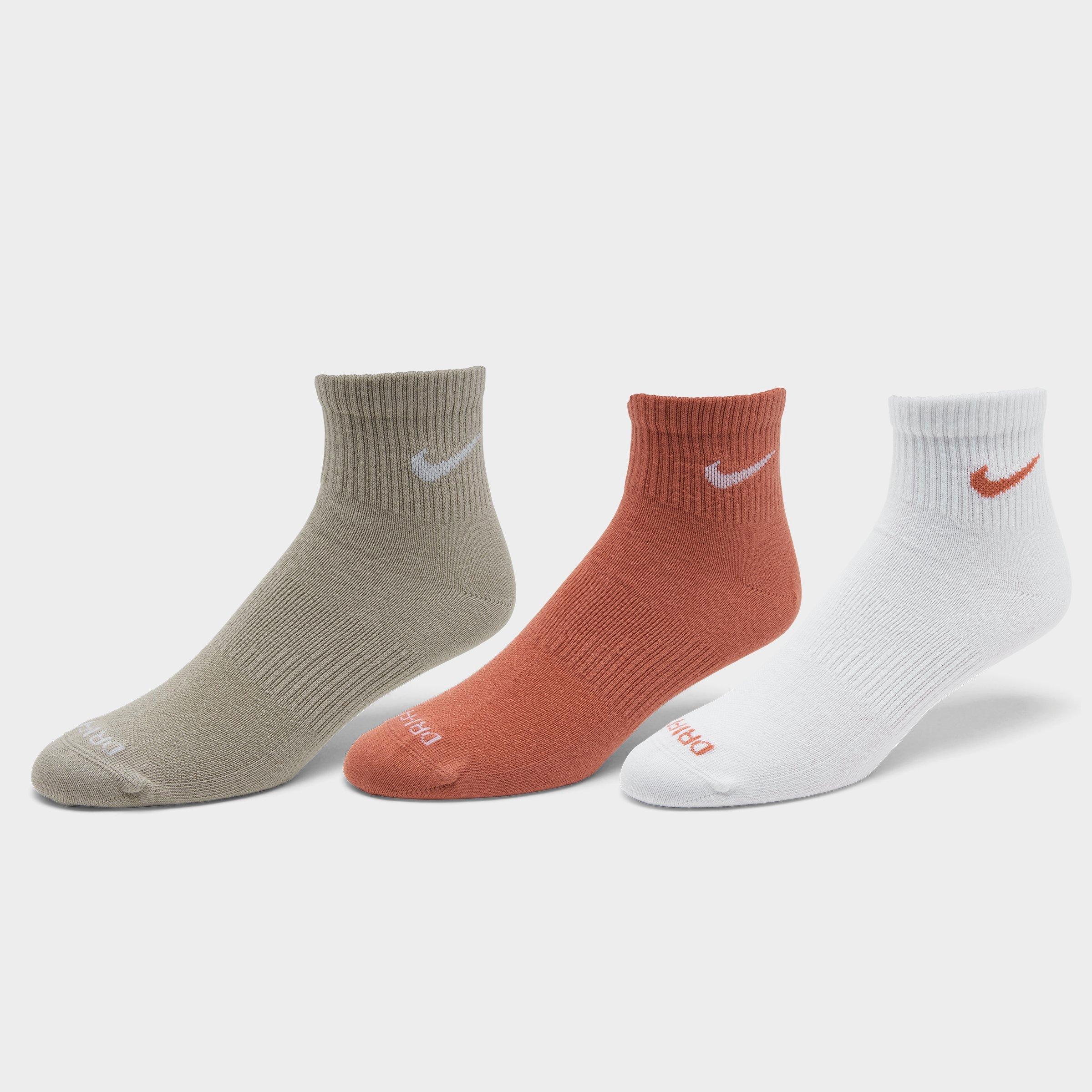Nike Everyday Plus Lightweight Training Ankle Socks (3-pairs) Size Large Cotton/nylon/polyester In Multi-color