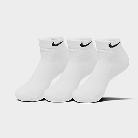 Nike Everyday Cushioned Training Low Socks (3-pack) In White/black