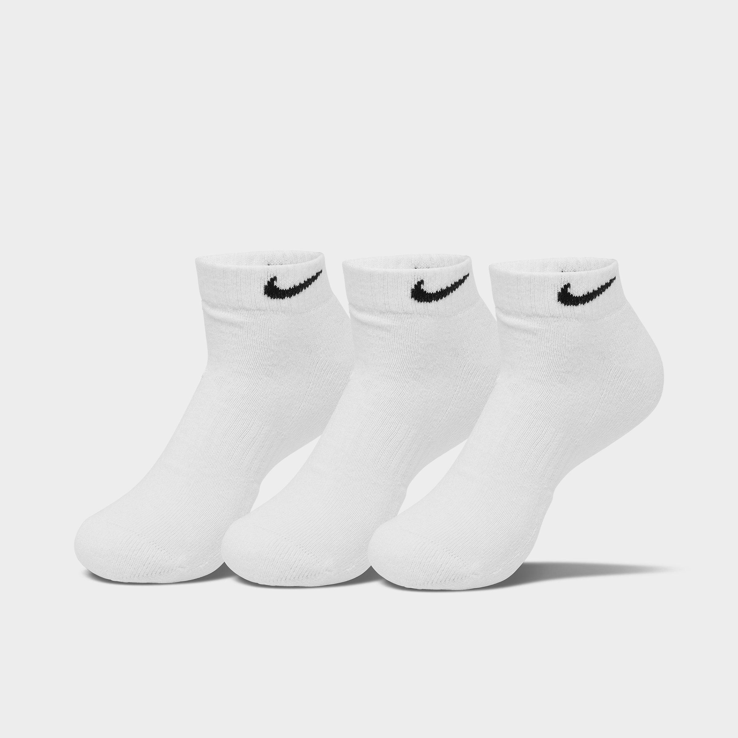 Nike Everyday Cushioned Training Low Socks (3-pack) In White/black