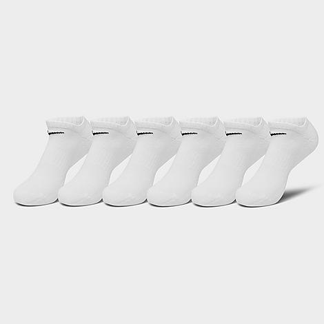 Nike Everyday Cushioned Training No-show Socks (6-pack) In White/black