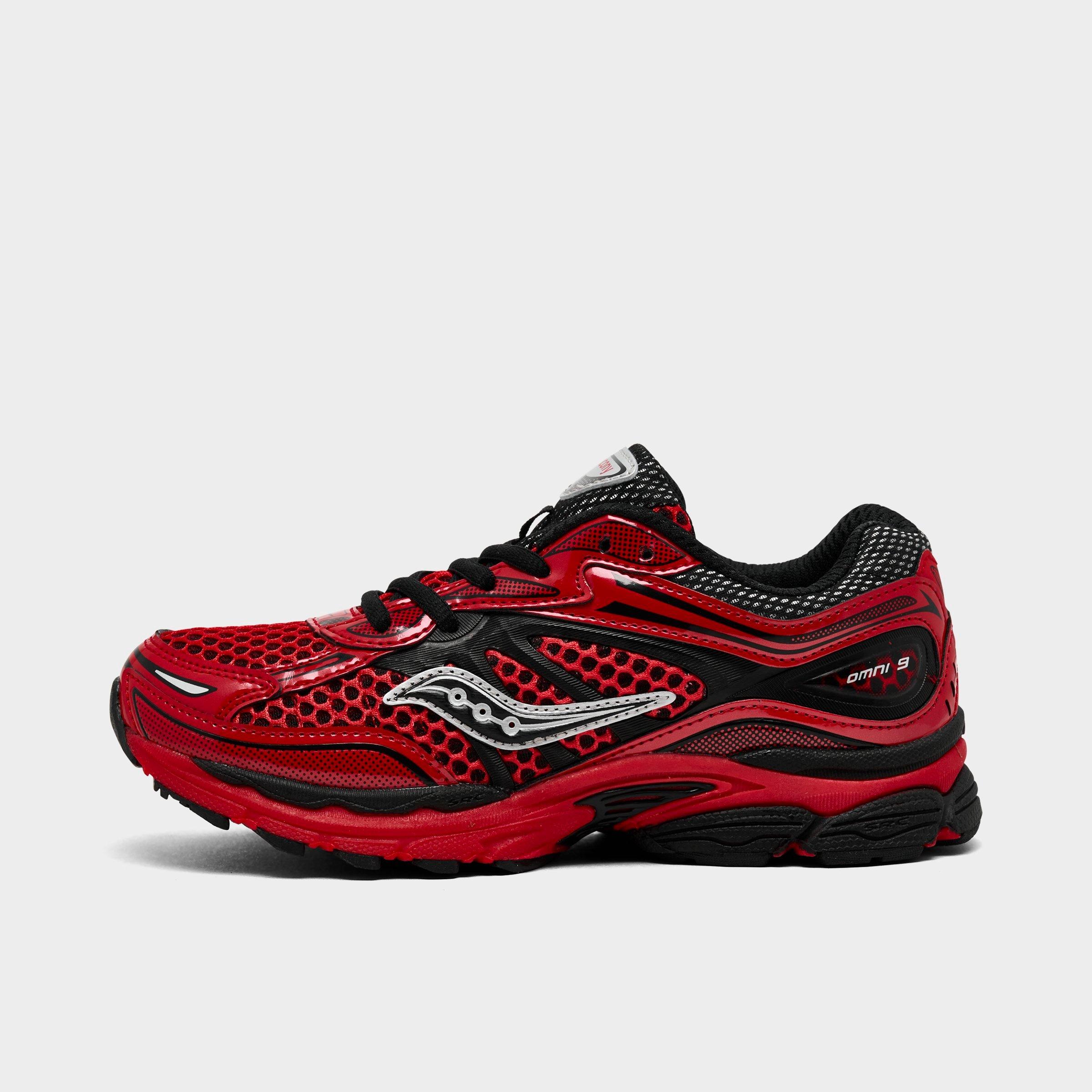 Saucony Big Kids Omni 9 Casual Shoes in Crimson/Black Size: 4.0