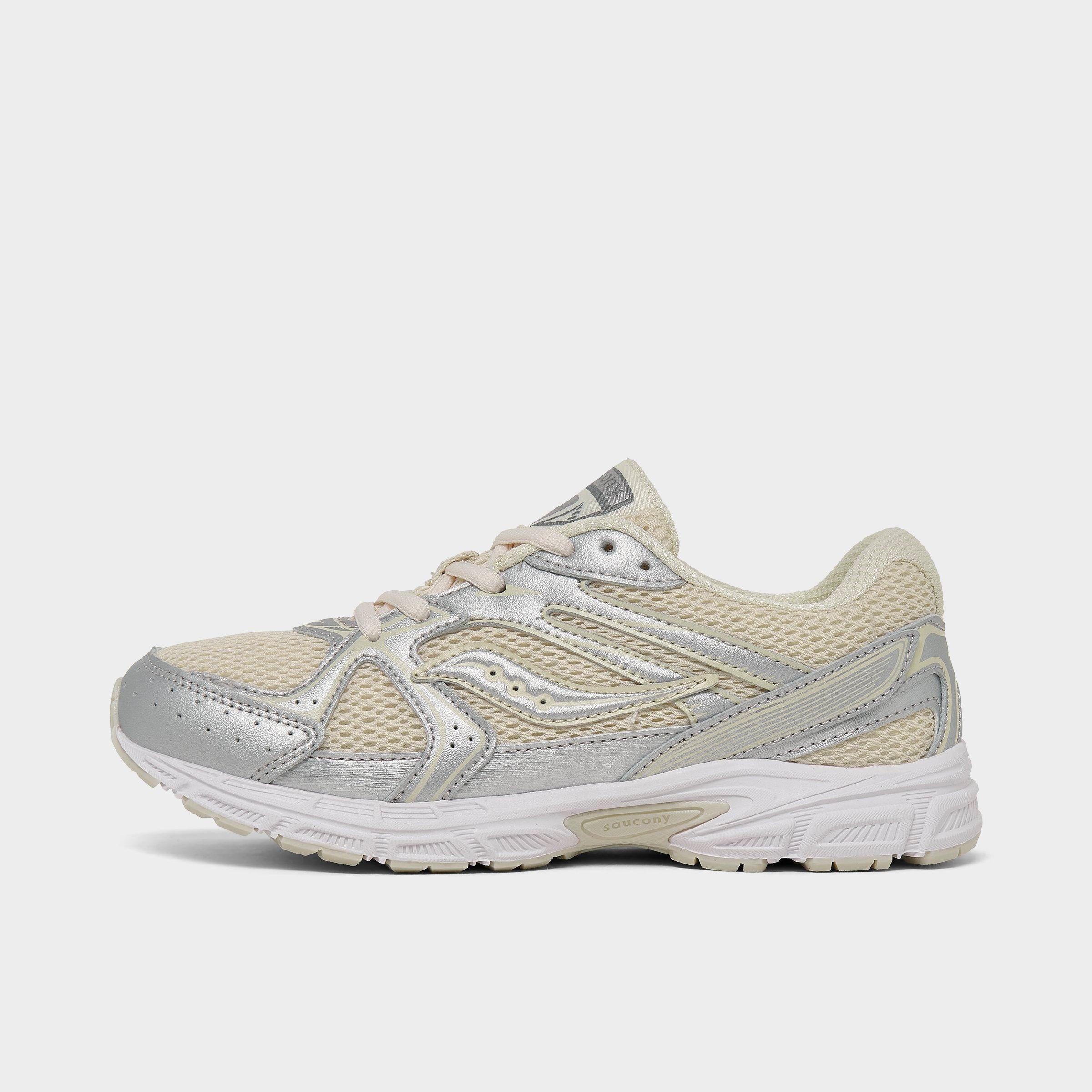 Saucony Big Kids Ride Millennium Casual Shoes in Silver/Cream Size: 3.5