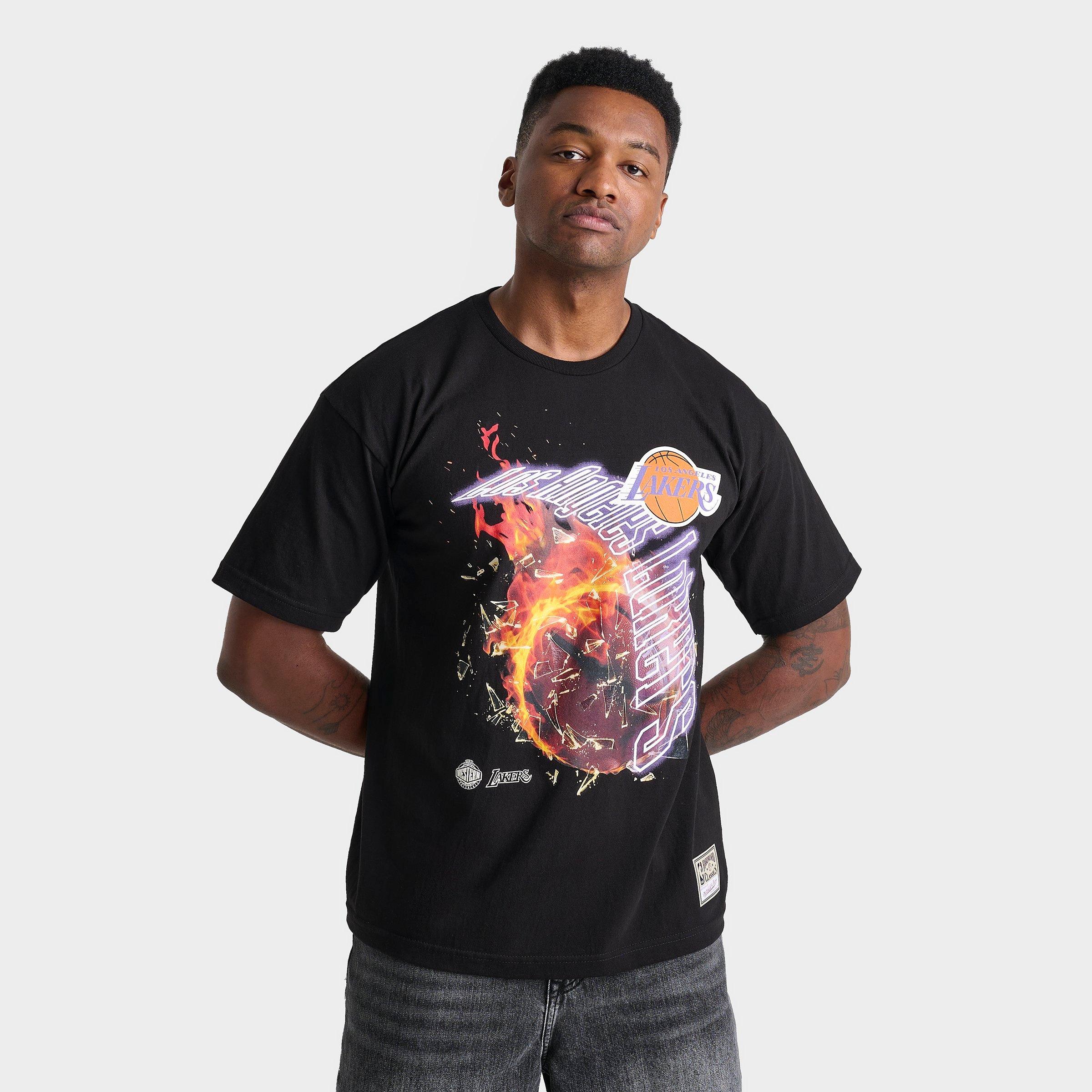 Pro Standard Men's Mitchell & Ness Los Angeles Lakers NBA Blaze T-Shirt in Black Size: Small