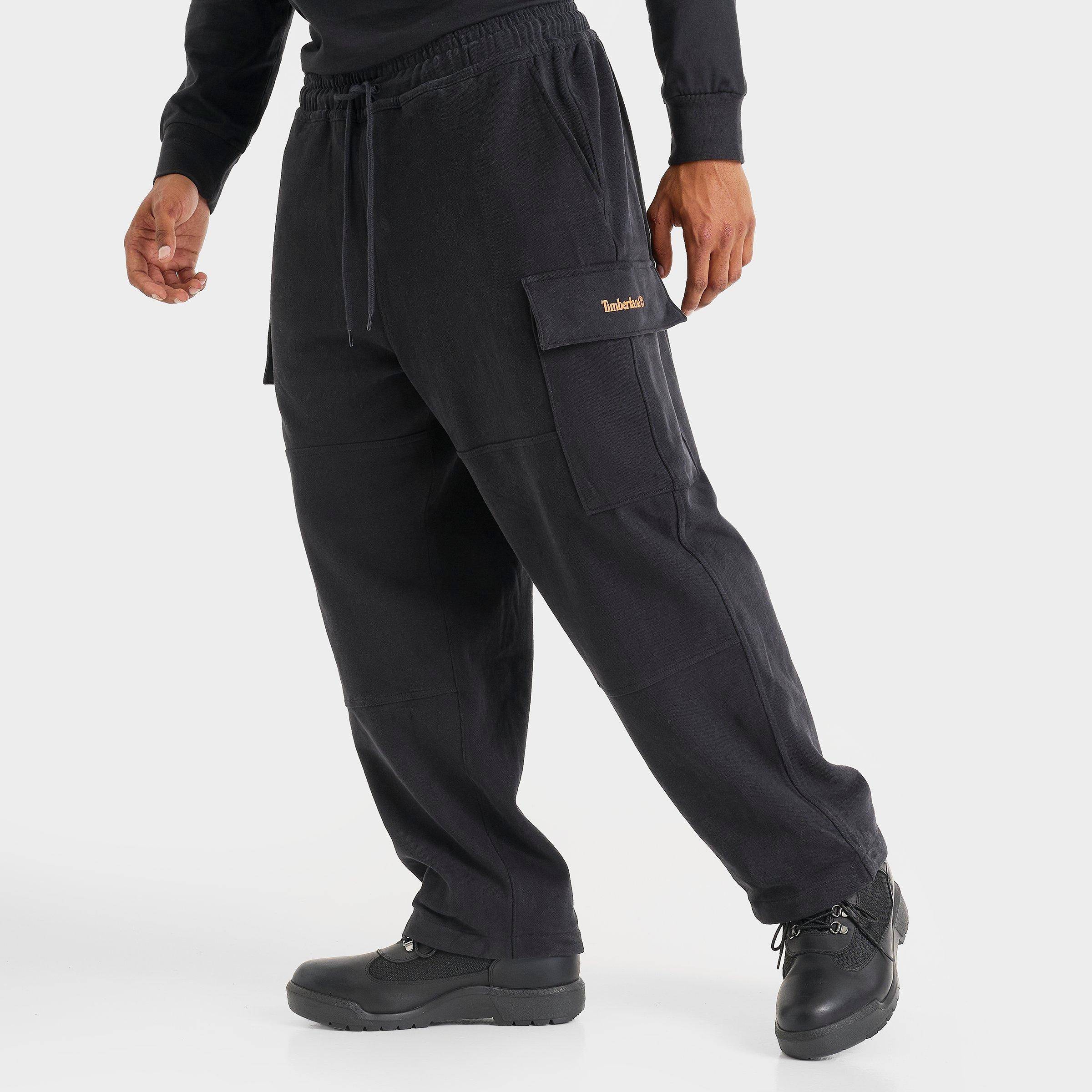 Timberland Men's Cargo Fleece Sweatpants In Black