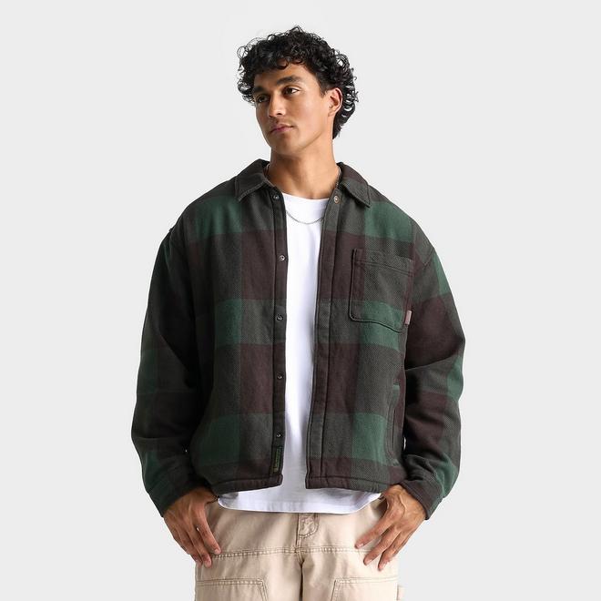 Men's Timberland Fleece-Lined Checkered Overshirt