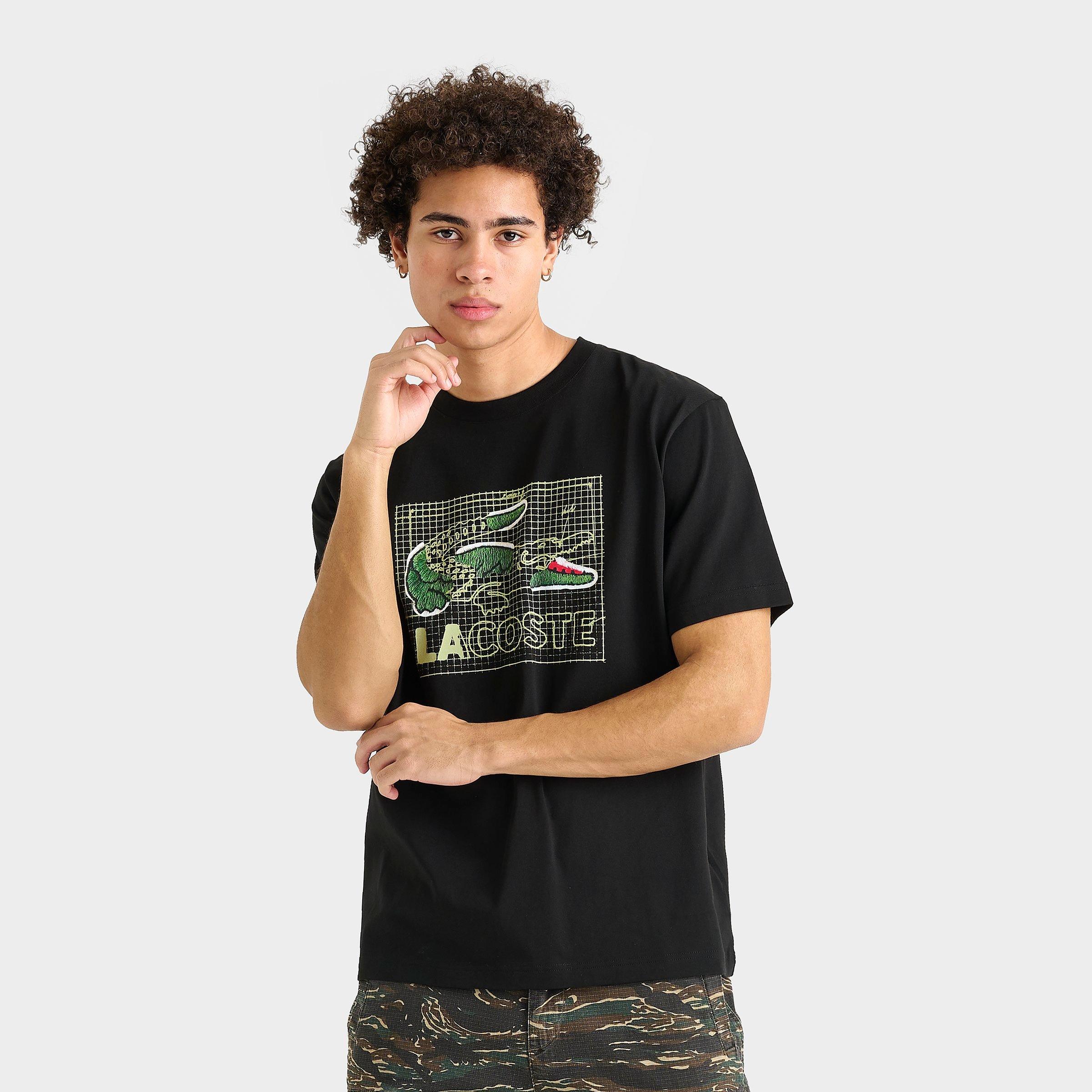 Lacoste Men's Sketch Logo T-Shirt in Black Size: Small