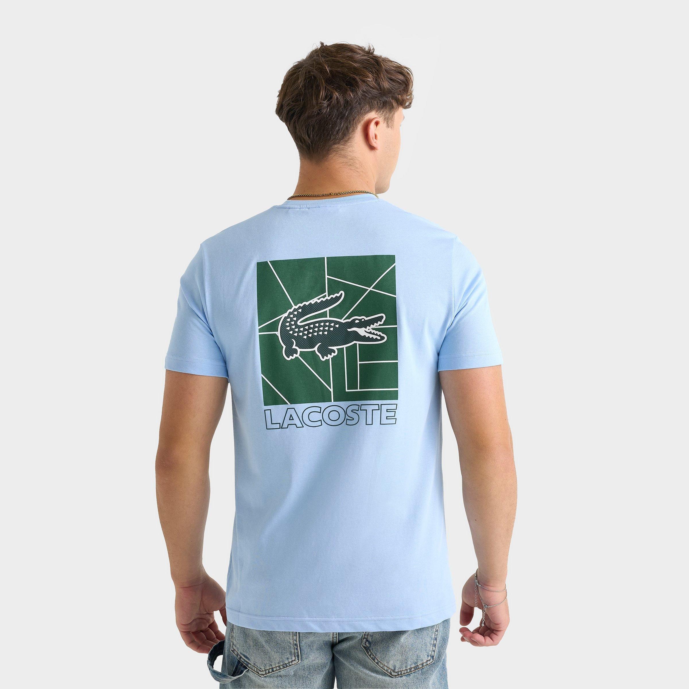 Lacoste Men's Grid T-Shirt in Panorama Blue Size: Small