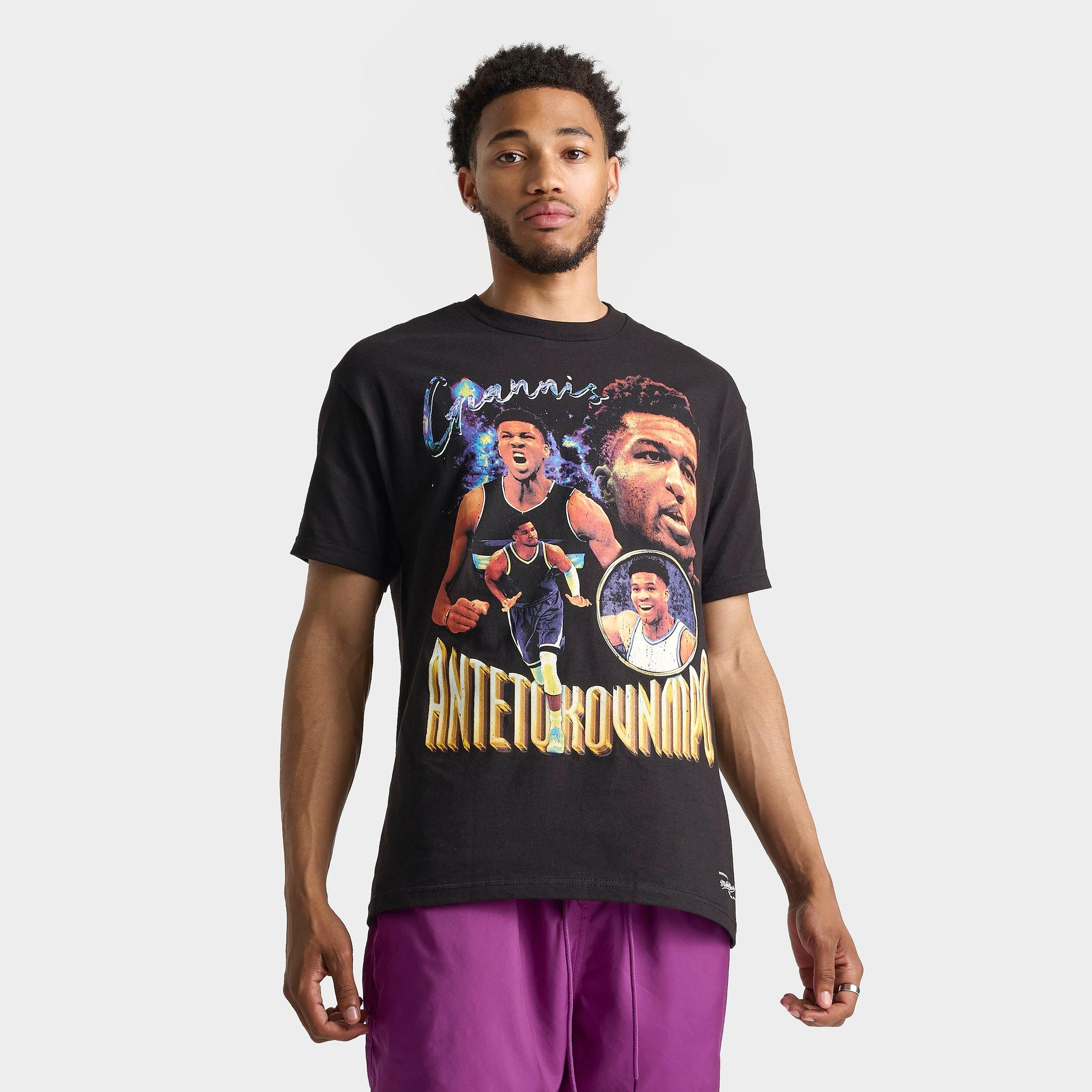 Mitchell And Ness Men's Giannis Antetokounmpo Concert Graphic T-shirt Size Xl 100% Cotton In Black