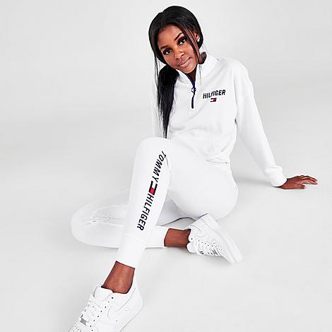 Tommy Hilfiger Tommy Jeans Women's Embroidered Logo Joggers In White ...