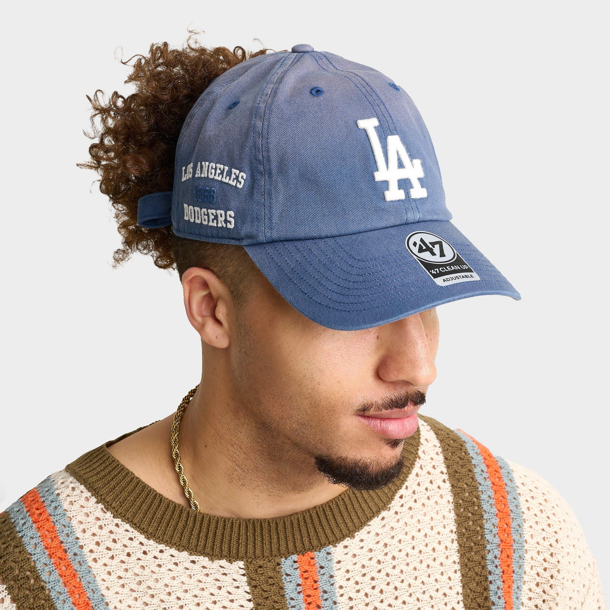 47 Brand '47 Los Angeles Dodgers MLB Clean Up Strapback Hat in Blue
