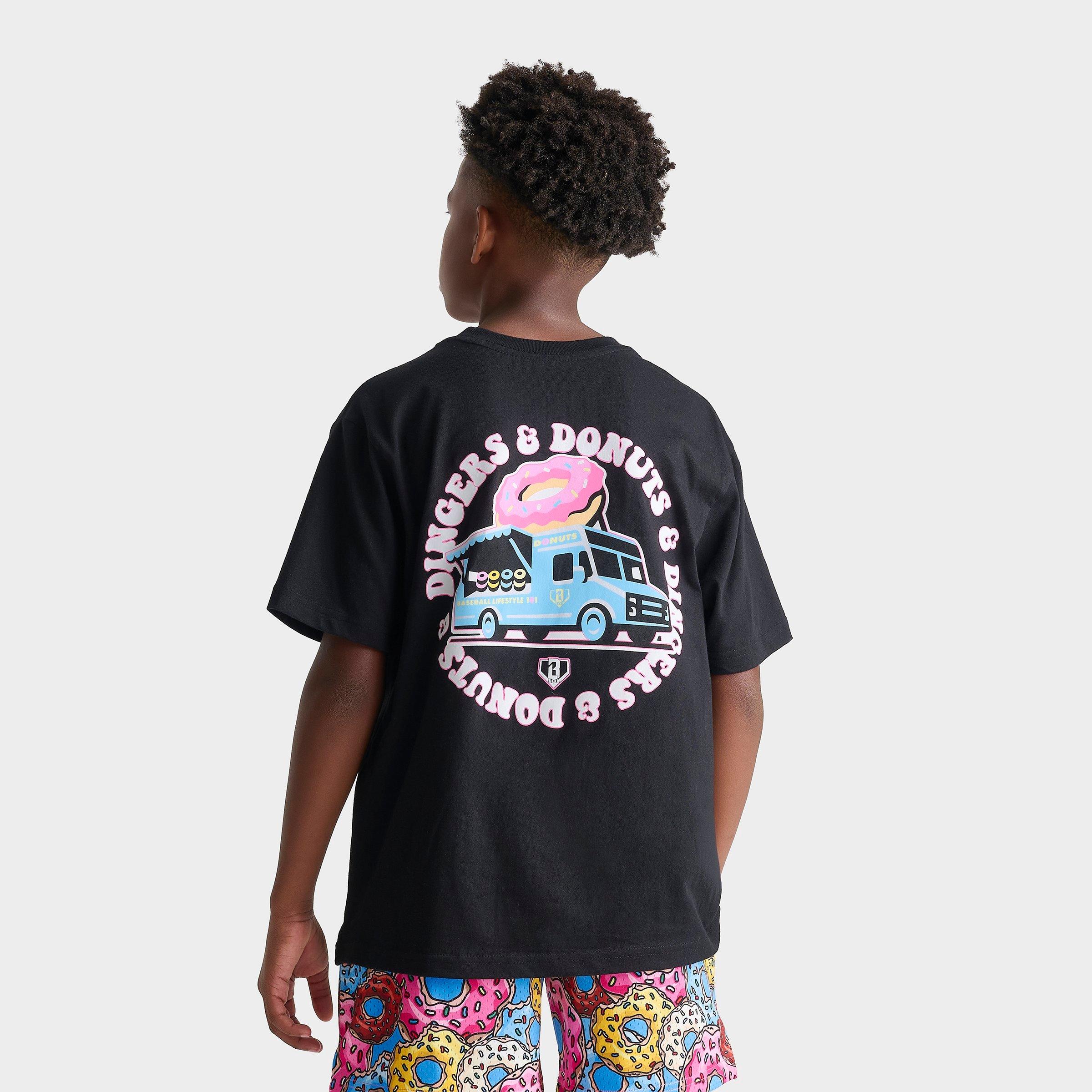 Baseball Lifestyle 101 Big Kids Donut Truck T-Shirt in Black Size: Medium