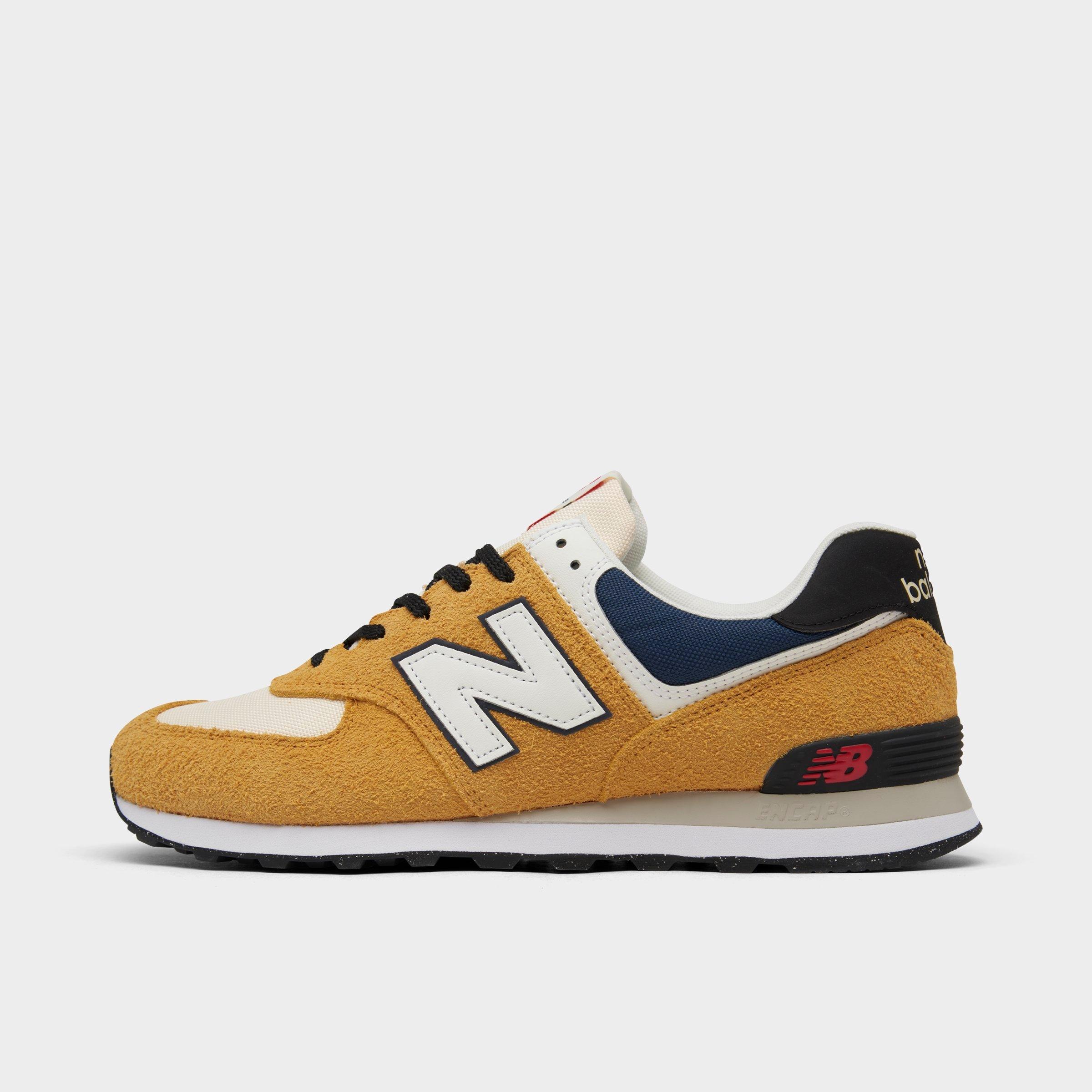 New Balance 574 Casual Size 13.0 Suede In Yellow/white/natural Indigo | ModeSens