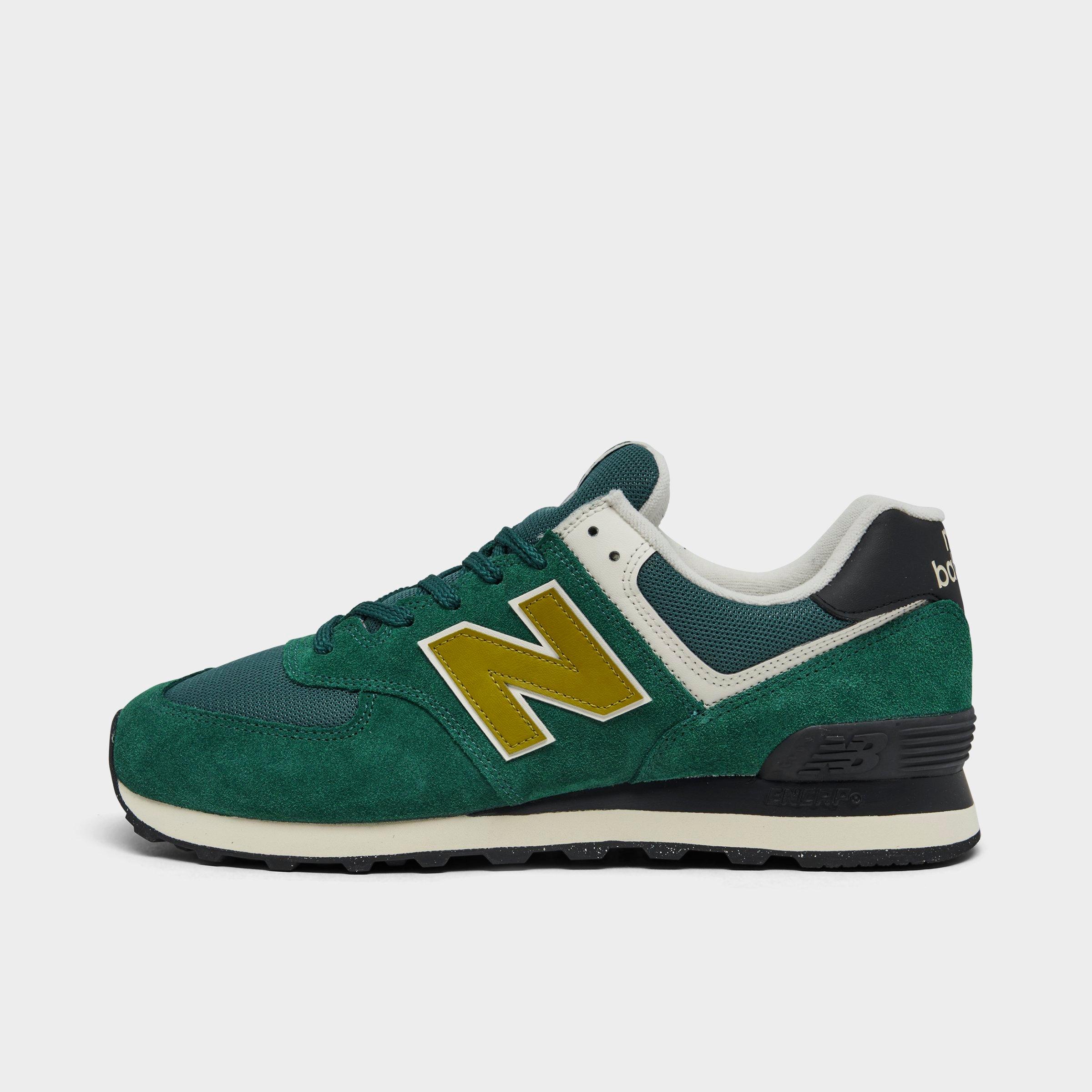 New Balance Men's 574 Core Casual Shoes in Green/Marshland Size: 7.5