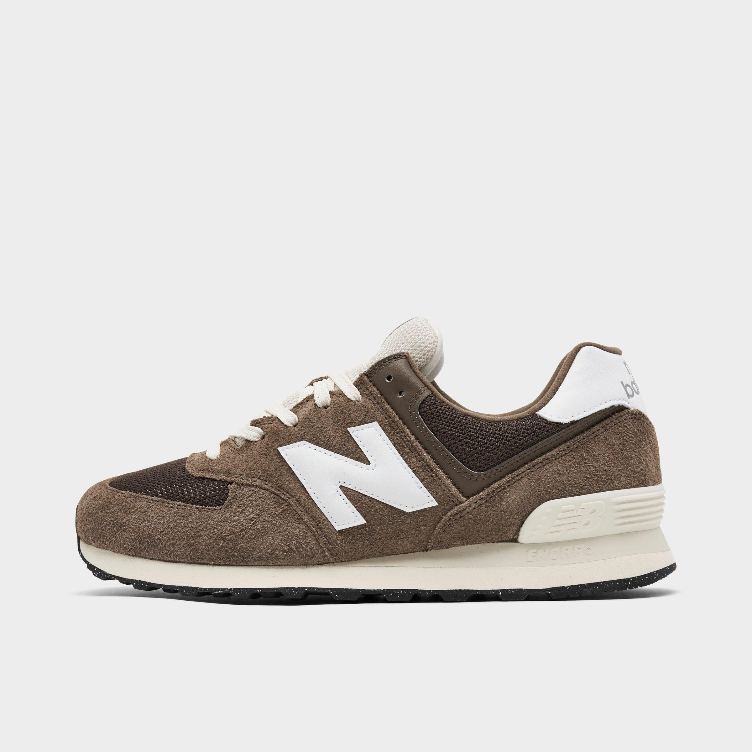 New Balance Men's 574 Core Casual Shoes in Brown/Brown Size 8.5 Leather