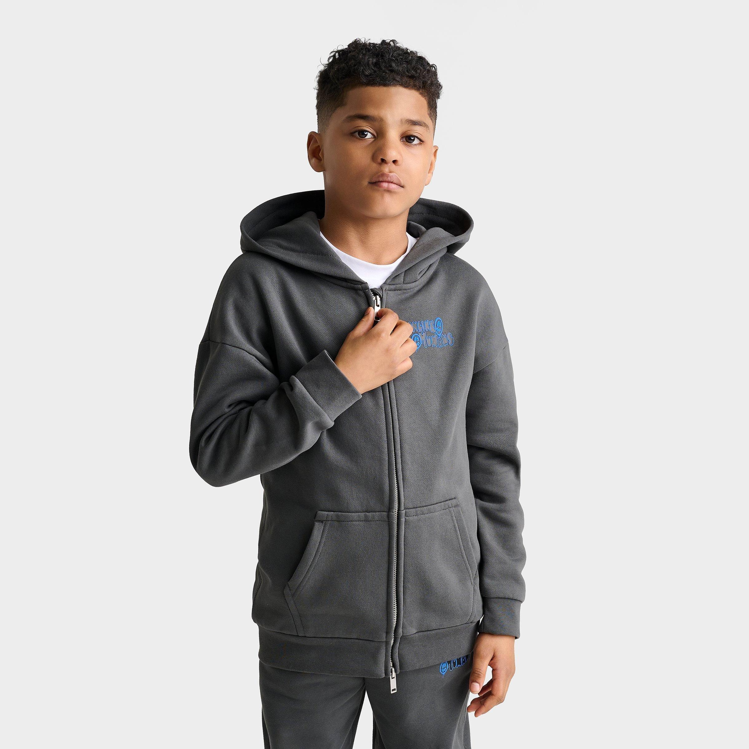 Unlike Humans Big Kids Never Look Back Full-Zip Hoodie