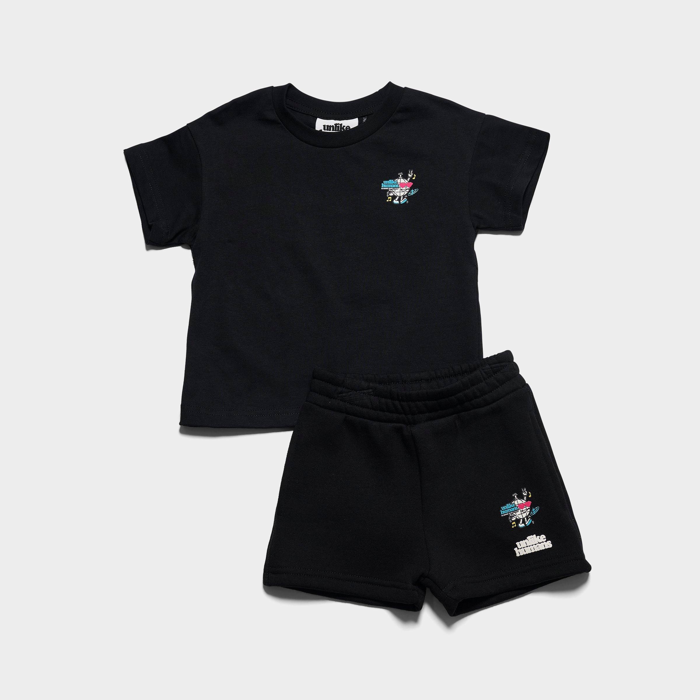 Unlike Humans Infant Summer Party T-Shirt and Shorts Set in Black Size: 18M