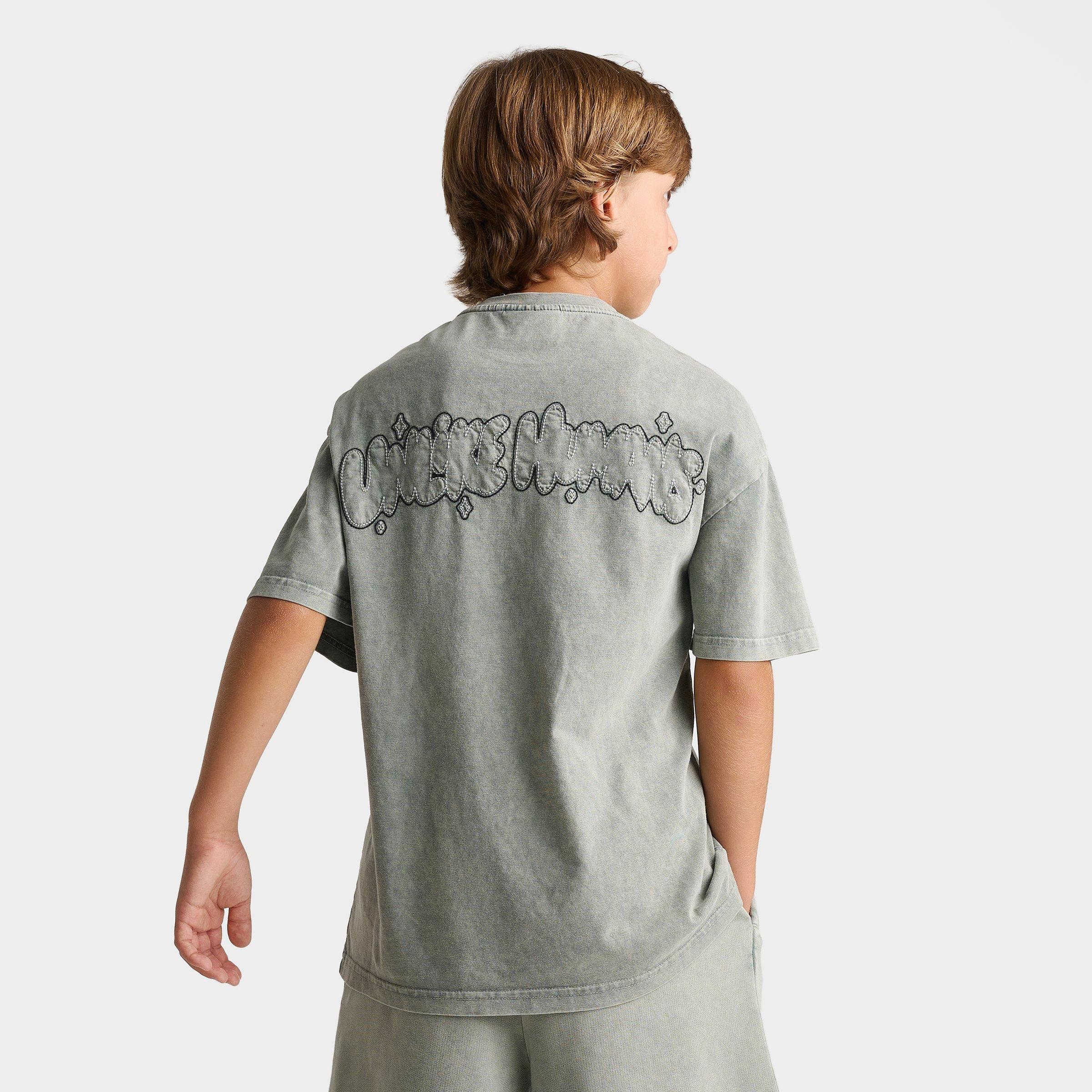 Unlike Humans Big Kids Regent Wash T-Shirt in Gunmetal Size: Small