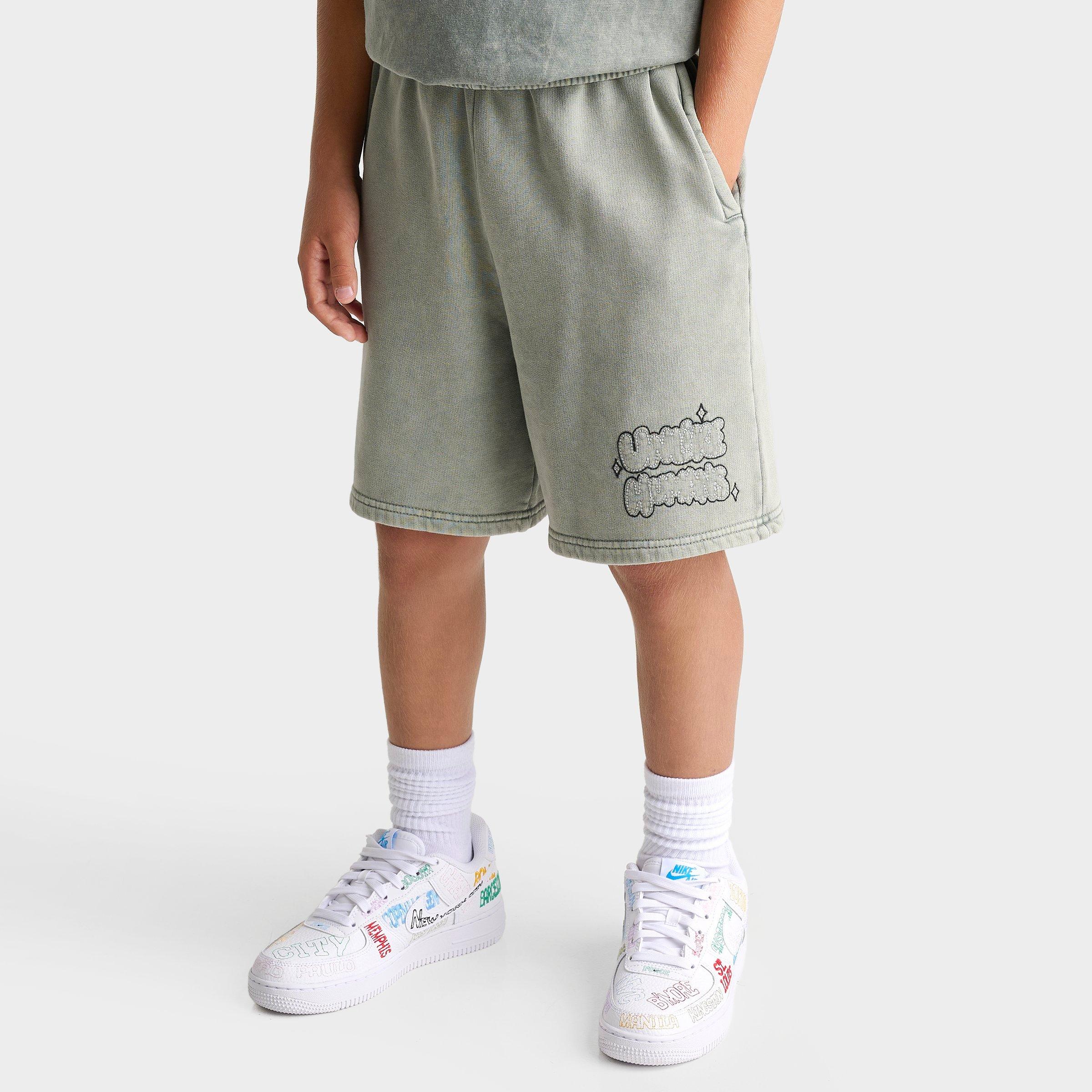 Unlike Humans Big Kids Regent Washed Shorts in Gunmetal Size: Large