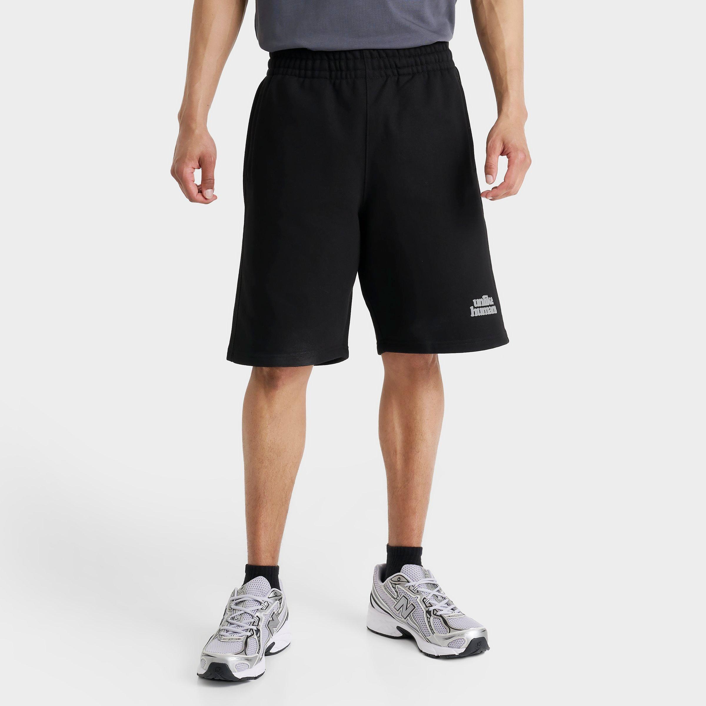 Unlike Humans Men's Bubble Fleece Shorts in Black/Black Size Small Cotton/Polyester/Fleece