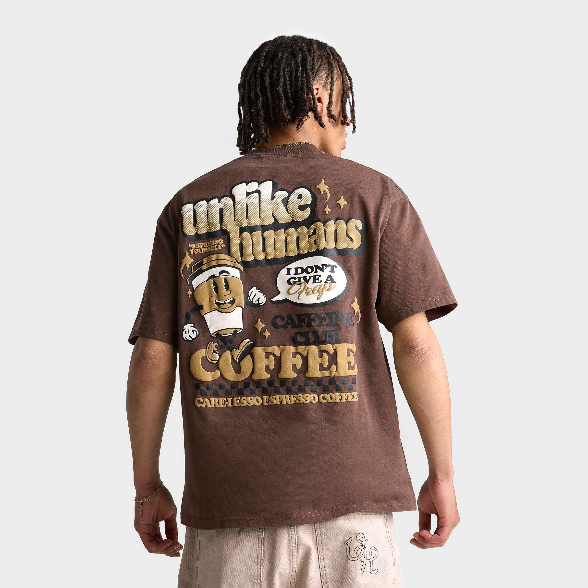 Unlike Humans Men's Espresso T-Shirt in Mustang Brown Size: Small