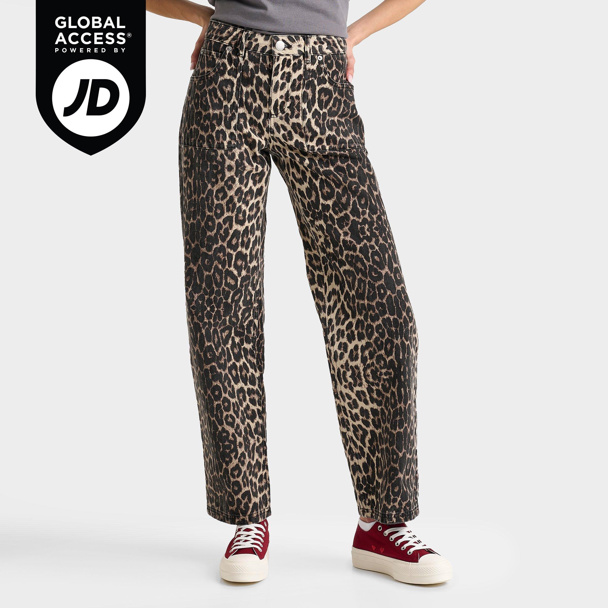 Unlike Humans Women's Denim Jeans in Leopard Size: 24