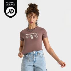 Women's True Religion Crystal Wing Short-Sleeve Baby T-Shirt