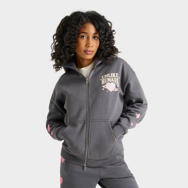 Women's Unlike Humans Saturn Heart Full-Zip Hoodie