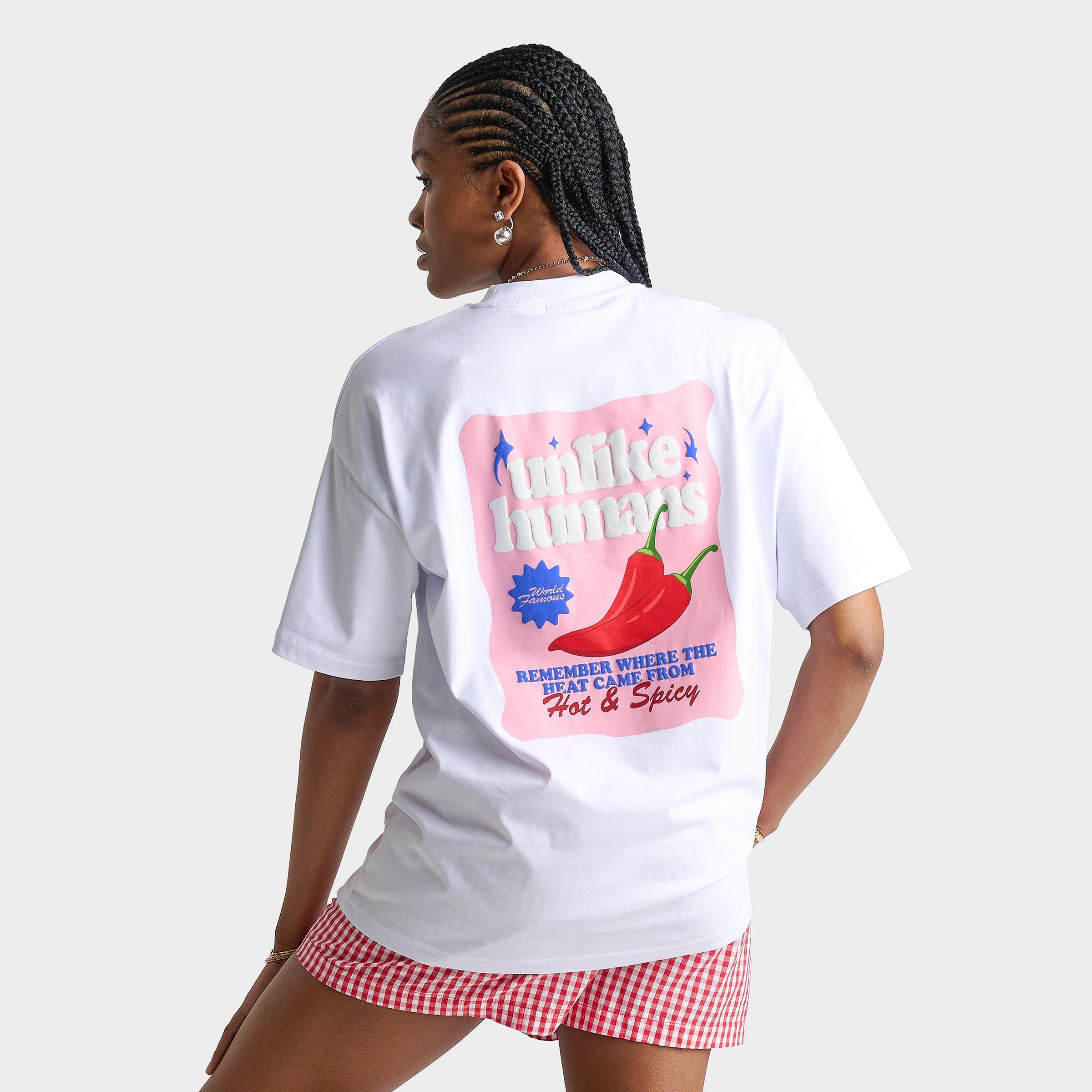 Unlike Humans Women's Chili Pepper T-Shirt in White Size: Small