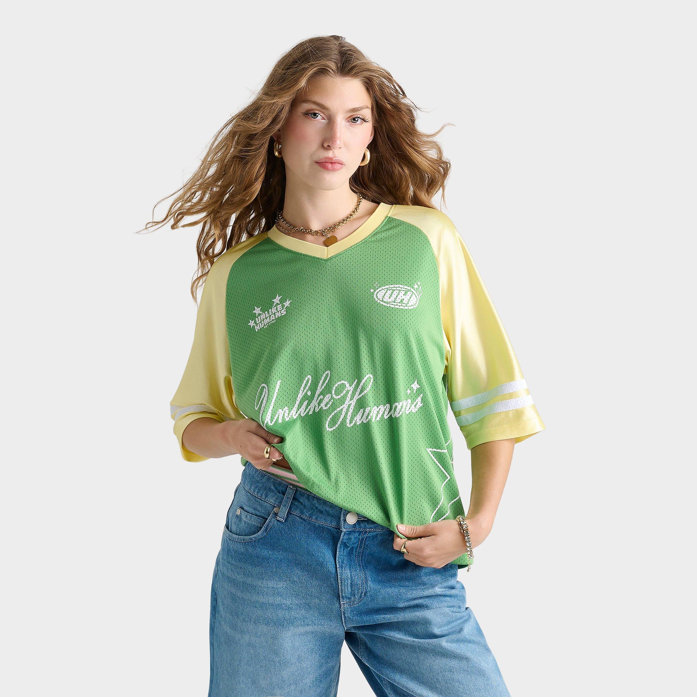 Unlike Humans Women's Star Mesh Jersey in Shamrock Size: XS