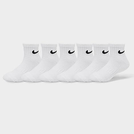 Nike Little Kids' Dri-fit Ankle Socks (6-pack) In White