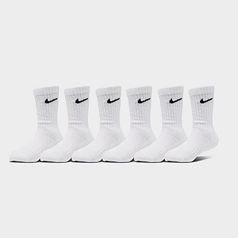 Nike Little Kids' Dri-fit Crew Socks (6-pack) In White