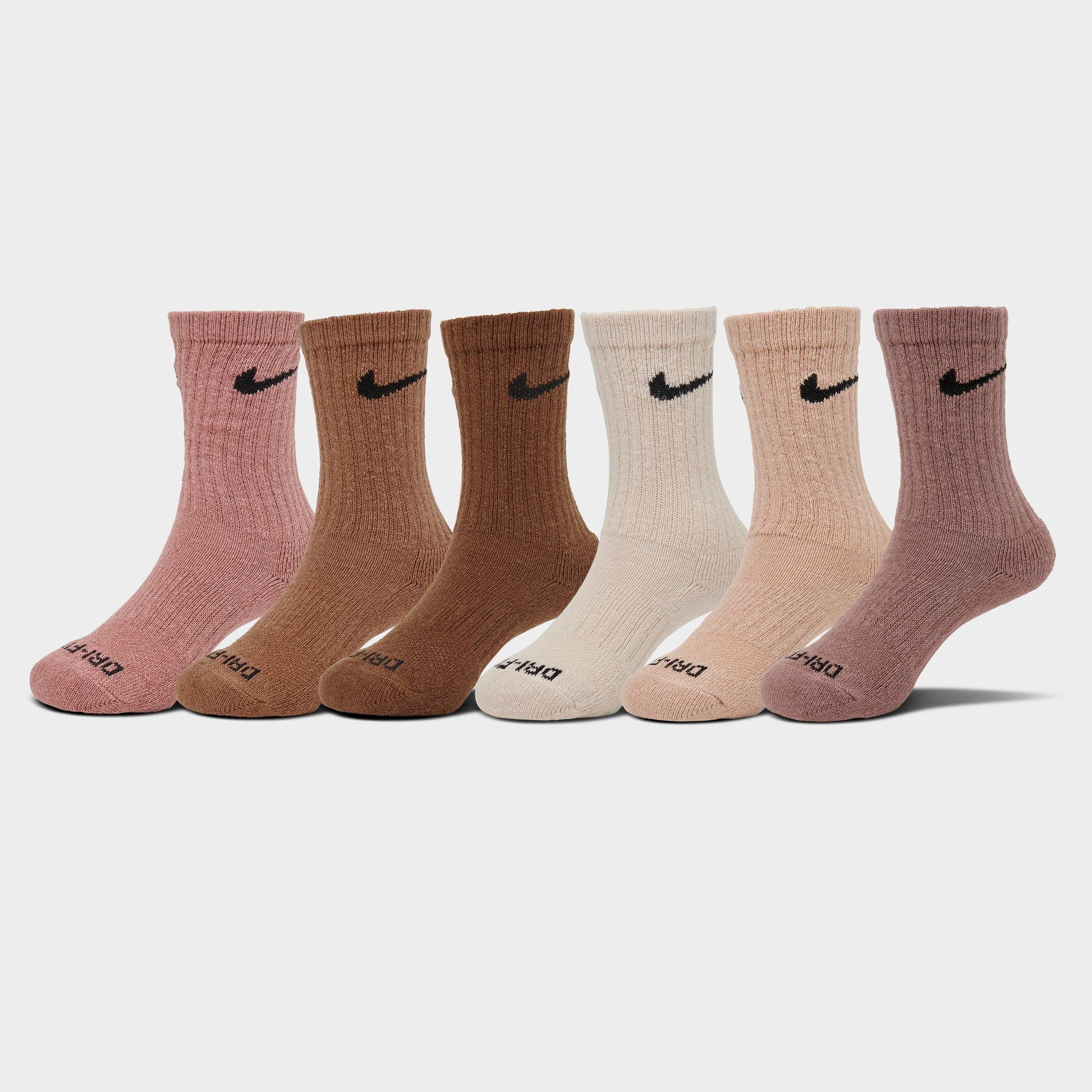 Nike Little Kids Dri-Fit Crew Socks (6-Pack) Size: 5-7