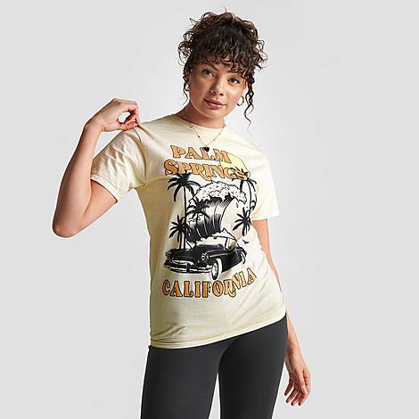 Graphic Tees Women's Palm Springs Car T-shirt In Off White