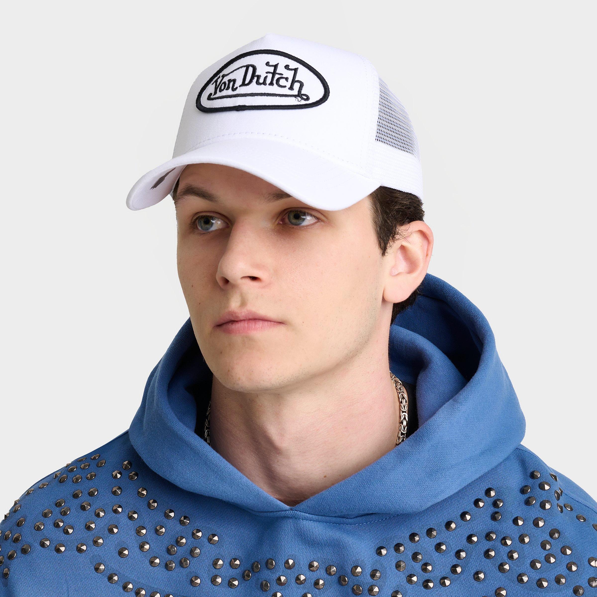 Von Dutch Staple Trucker Hat in White/Black