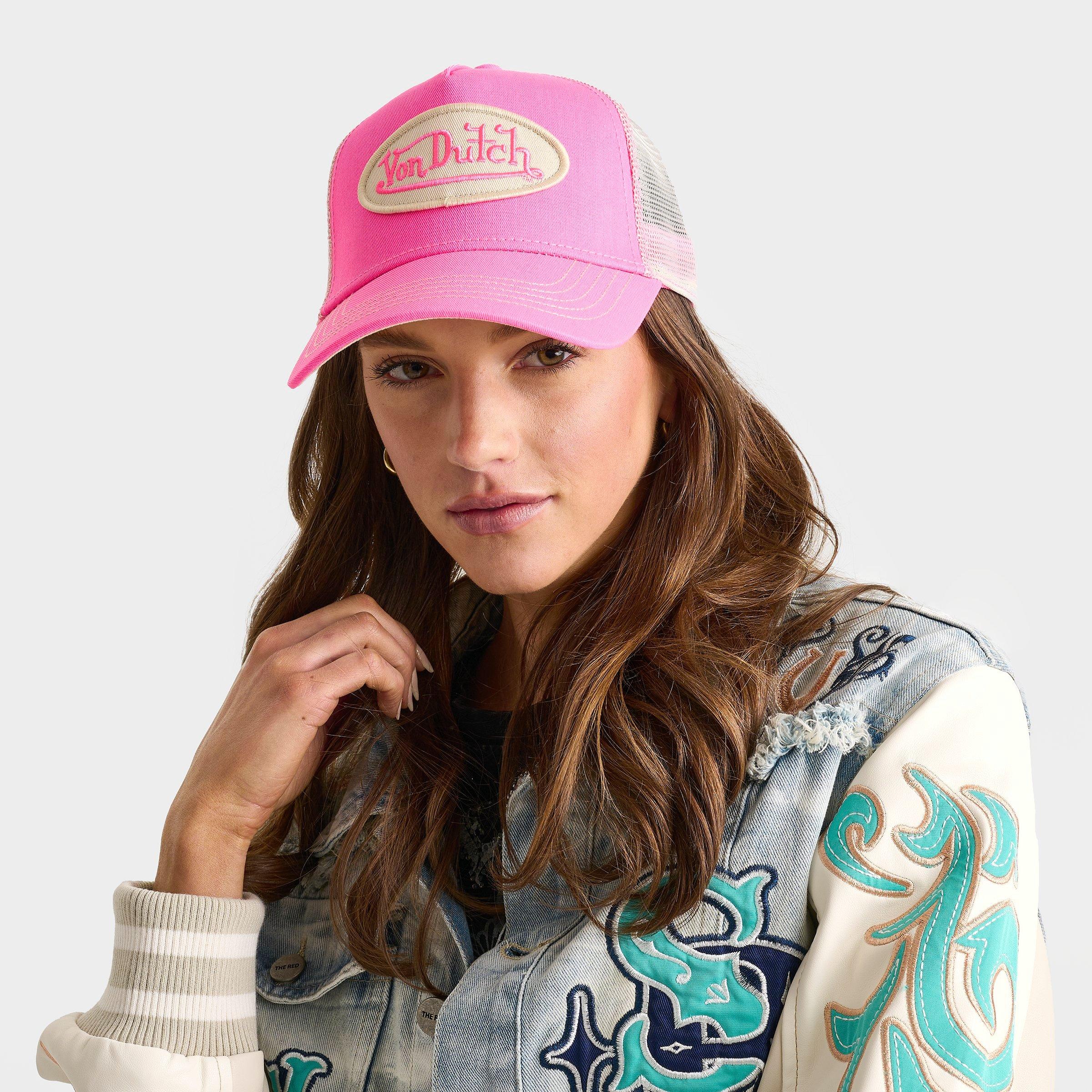 Von Dutch Staple Trucker Hat in Pink/White