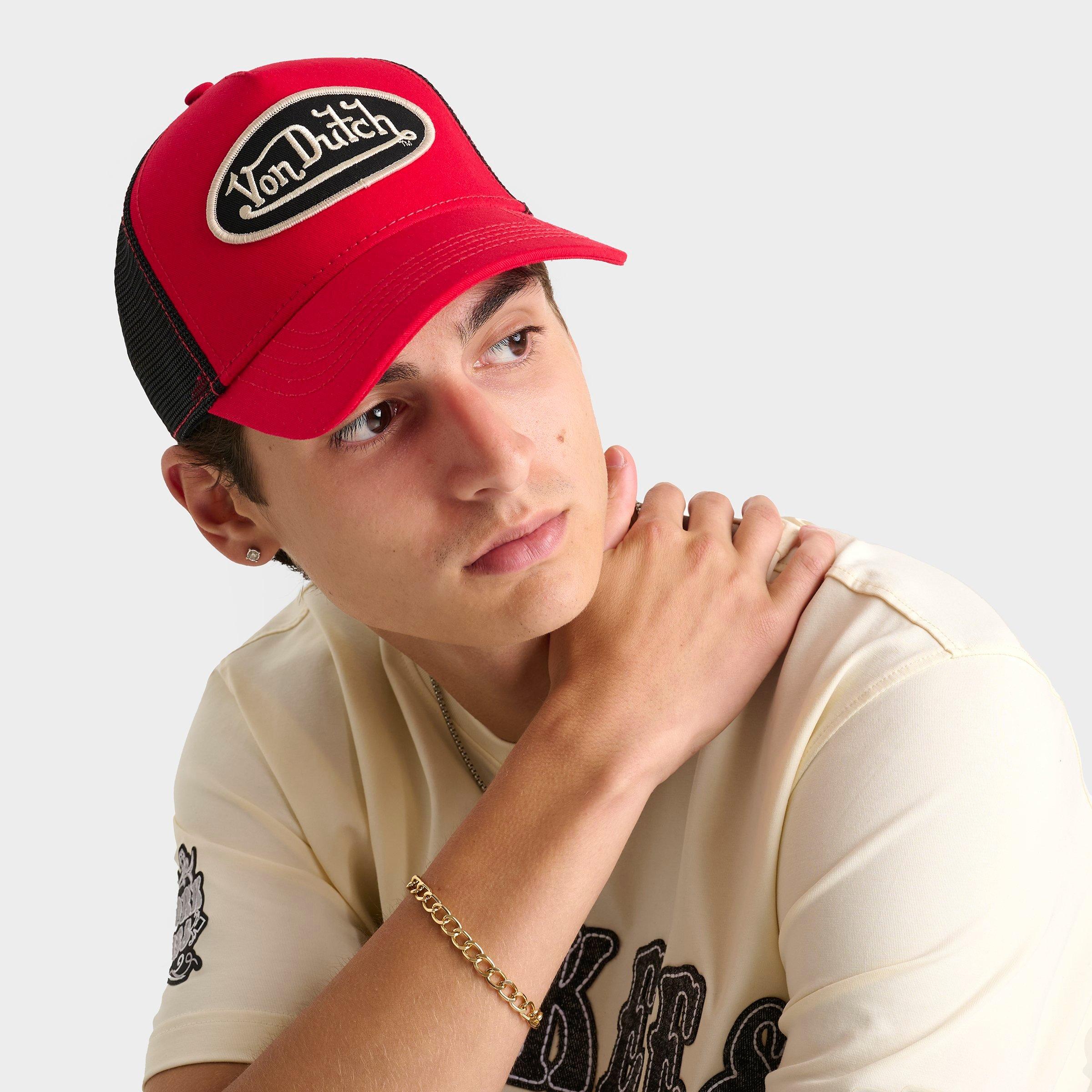 Von Dutch Staple Trucker Hat in Red/Black