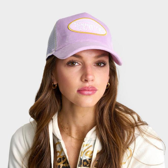 Von Dutch Reverse Logo Velvet Trucker Hat