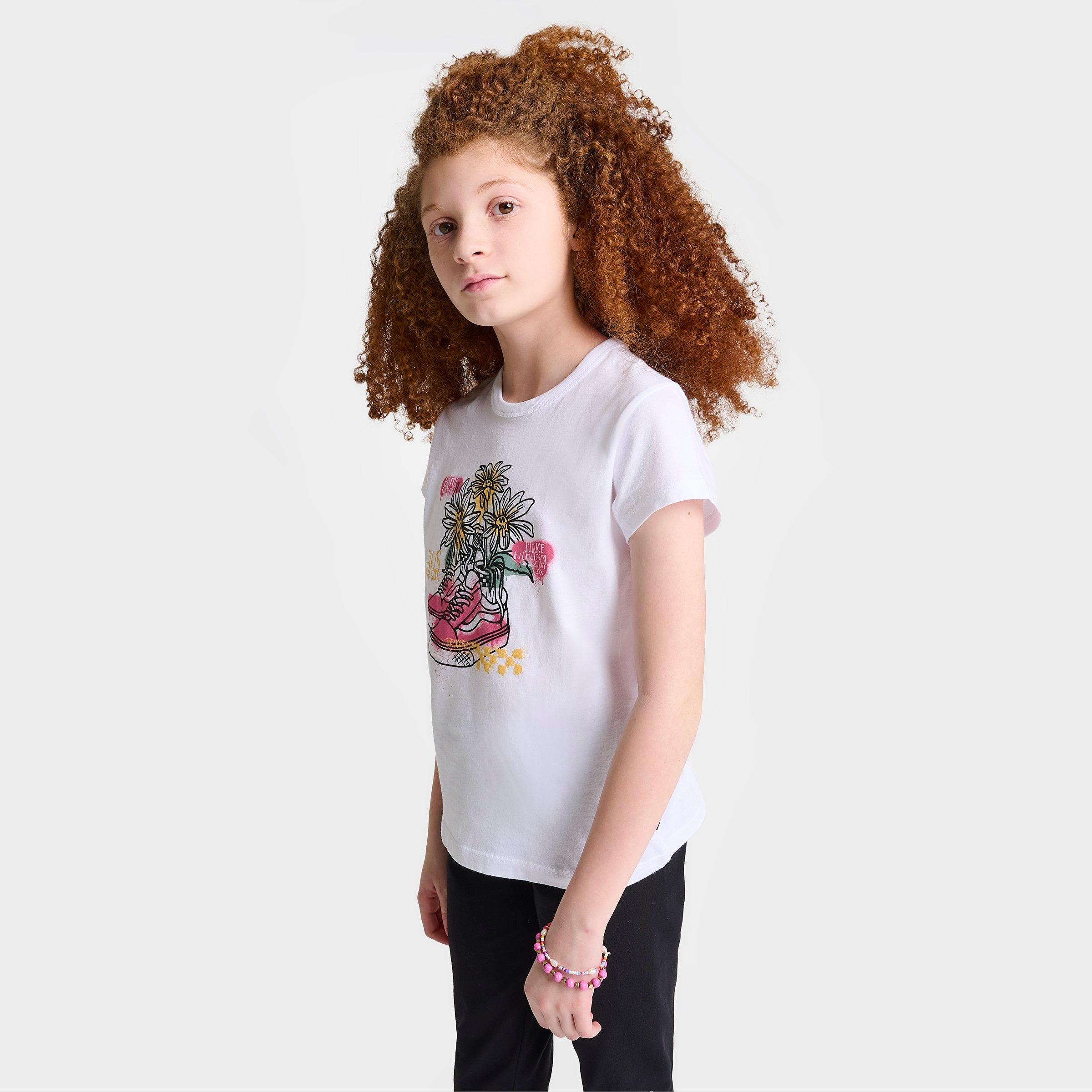 Shop Vans Girls' Daisy Shoe Mini T-shirt In White