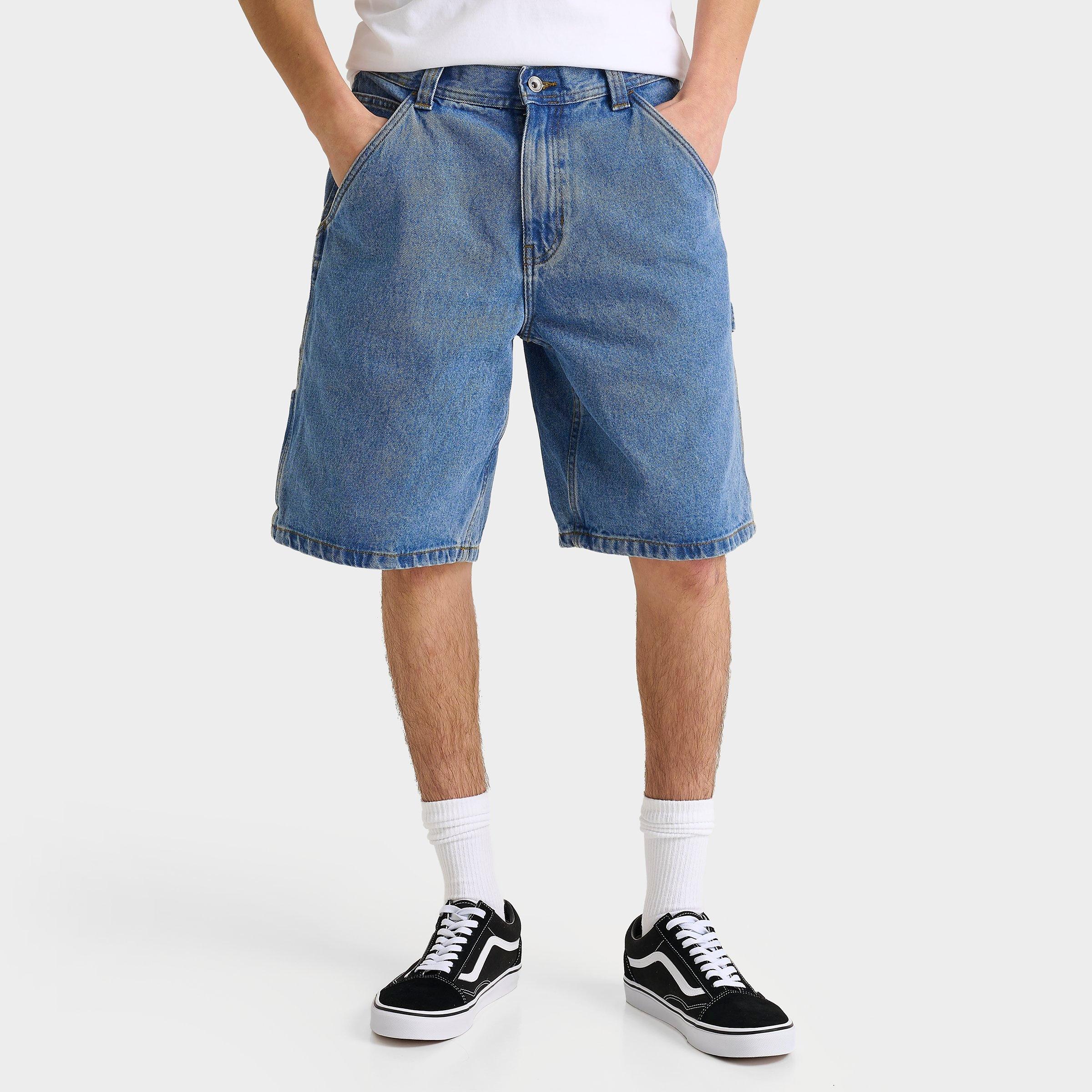 Vans Men's Drill Chore Loose Denim Shorts in Stonewash Blue Size: 30