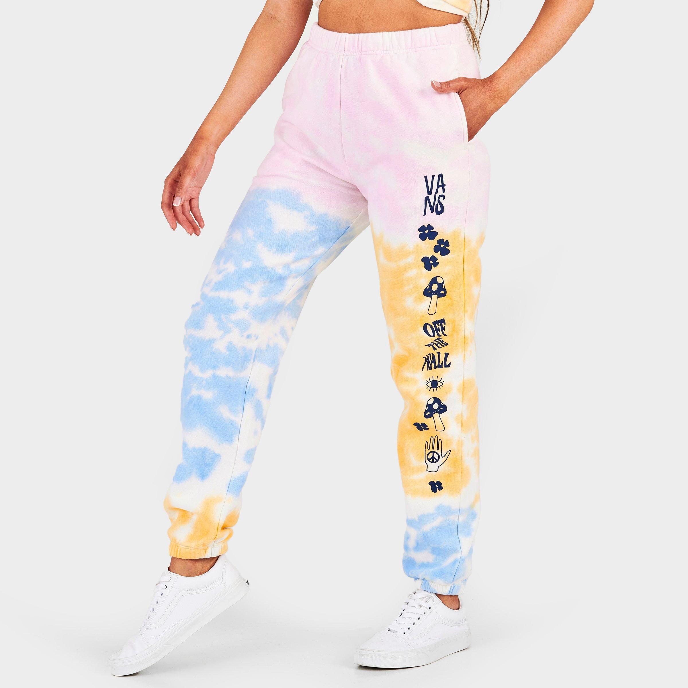VANS VANS WOMEN'S MASCY DAZE TRI-DYE SWEATPANTS SIZE SMALL COTTON/POLYESTER 